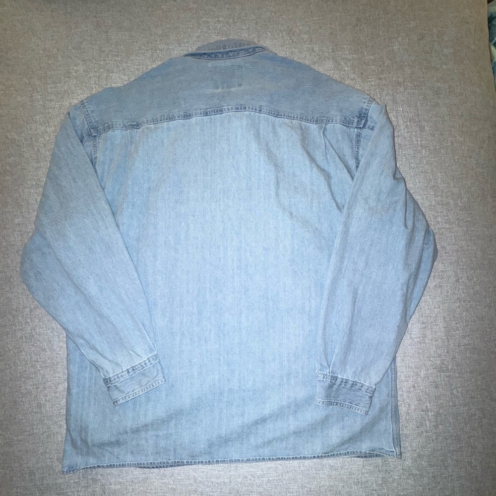 Old Navy Dungarees Blue Denim Shirt - Picture 8 of 12